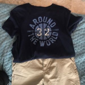 Gap T-shirt and Old Navy Shorts
